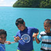 Younger generation enjoying the Rock Islands